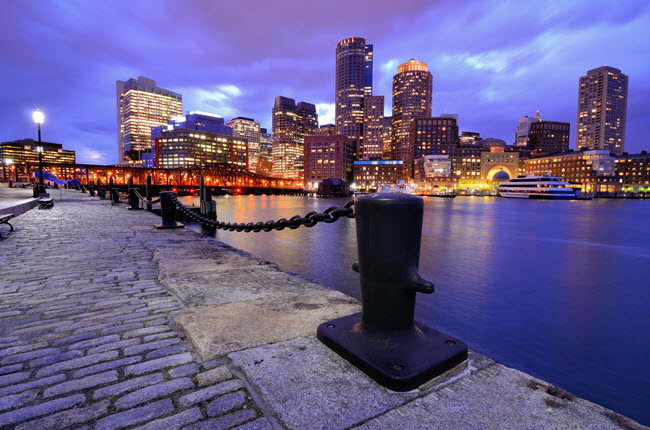 Boston Harbor Skyline.