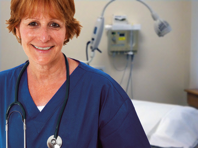 Nurse in Patient's Room.