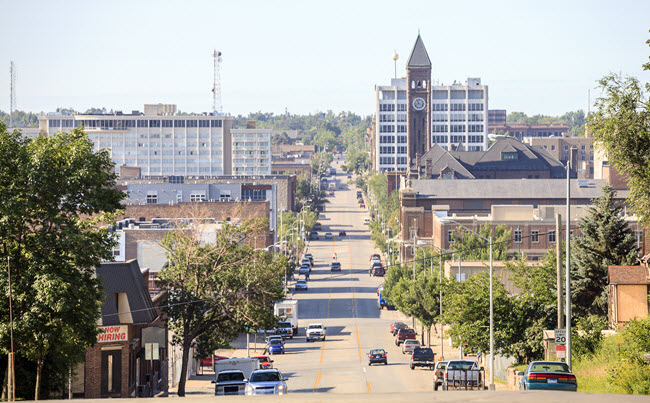 Downtown Sioux Falls.