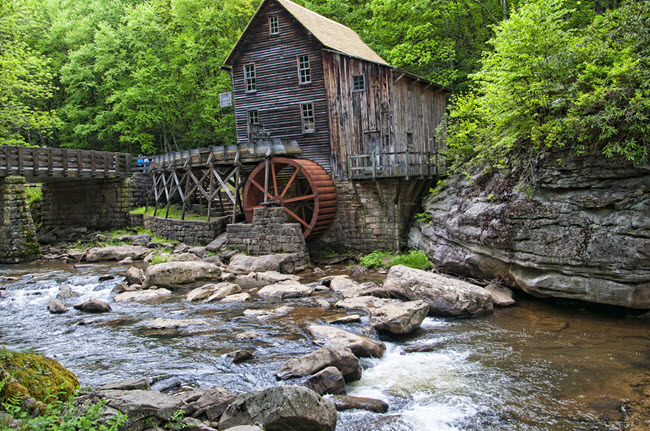 Glade Creek Grist Mill in Babcock State Park, West Virginia.