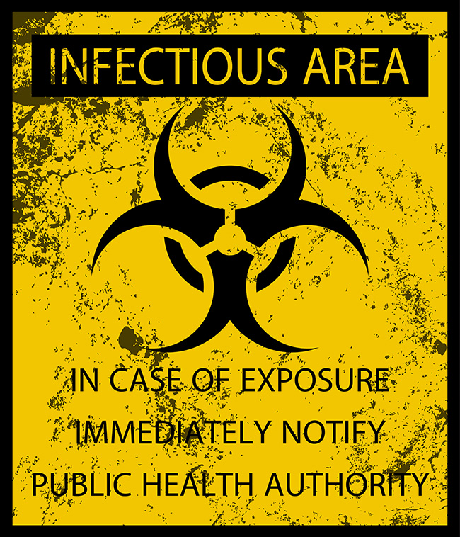Infectious Disease Area Biohazard Poster.