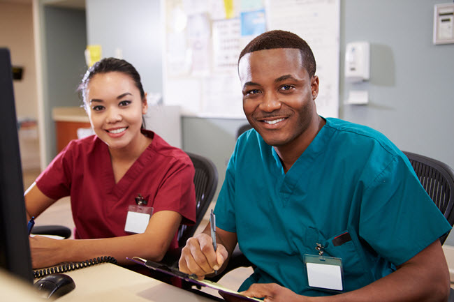 Nurses at Nurse Station.